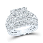 Eternal Love 2 Carat Princess Diamond Bridal Wedding Ring Band Set - Splendid Jewellery