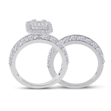 Load image into Gallery viewer, Eternal Love Baguette Diamond Wedding Ring Band Set - Splendid Jewellery