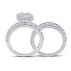 Eternal Love Baguette Diamond Wedding Ring Band Set - Side View