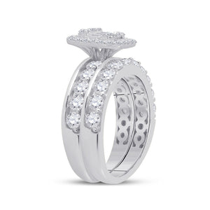 Eternal Love Baguette Diamond Wedding Ring Band Set - Splendid Jewellery