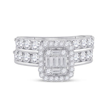 Load image into Gallery viewer, Eternal Love Baguette Diamond Wedding Ring Band Set - Splendid Jewellery
