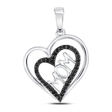 Load image into Gallery viewer, Eternal Love Black Diamond Heart Pendant for Mom  Side View from Splendid Jewellery