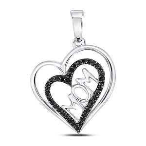 Eternal Love Black Diamond Heart Pendant for Mom - Splendid Jewellery