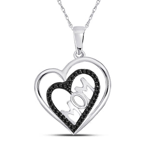 Eternal Love Black Diamond Heart Pendant for Mom - Splendid Jewellery