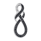Eternal Love Black Diamond Infinity Heart Pendant - Splendid Jewellery
