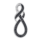 Eternal Love Black Diamond Infinity Heart Pendant - Splendid Jewellery