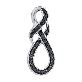 Eternal Love Black Diamond Infinity Heart Pendant - Splendid Jewellery