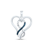 Eternal Love Blue Diamond Heart Pendant - Splendid Jewellery