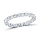 Eternal Love Brilliance: 14kt White Gold Womens Round Diamond Eternity Wedding Band 1 - 1/2 Cttw - Splendid Jewellery