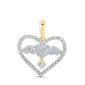Eternal Love Diamond Angel Heart Pendant - Splendid Jewellery