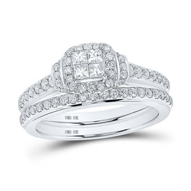 Eternal Love Diamond Bridal Wedding Ring Band Set - Splendid Jewellery