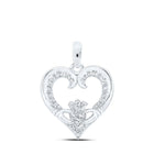 Eternal Love Diamond Claddagh Pendant - Splendid Jewellery