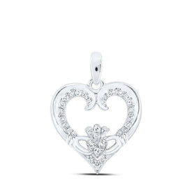 Eternal Love Diamond Claddagh Pendant - Splendid Jewellery