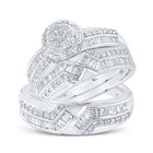 Eternal Love Diamond Cluster Wedding Set - 1 Carat Total Weight - Alternate view 1 from Splendid Jewellery