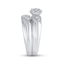 Load image into Gallery viewer, Eternal Love Diamond Cluster Wedding Set - Splendid Jewellery