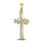 Eternal Love Diamond Cross Pendant  Side View 2 from Splendid Jewellery