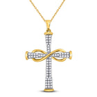Eternal Love Diamond Cross Pendant  Top View from Splendid Jewellery