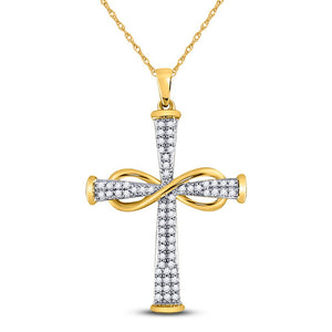 Eternal Love Diamond Cross Pendant - Splendid Jewellery