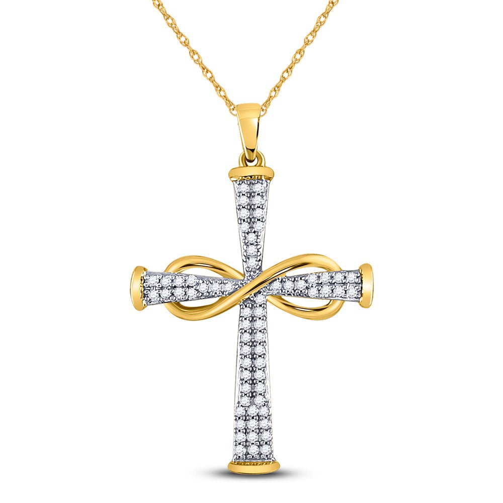 Eternal Love Diamond Cross Pendant - Splendid Jewellery