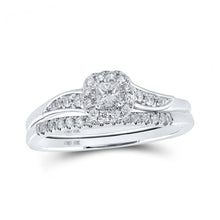 Load image into Gallery viewer, Eternal Love Diamond Halo Bridal Wedding Ring Set - Splendid Jewellery