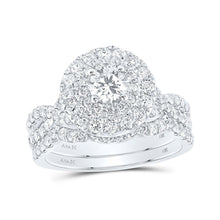 Load image into Gallery viewer, Eternal Love Diamond Halo Bridal Wedding Ring Set - Splendid Jewellery
