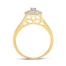 Load image into Gallery viewer, Eternal Love Diamond Halo Bridal Wedding Ring Set in 10kt Yellow Gold - Splendid Jewellery