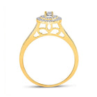 Eternal Love Diamond Halo Bridal Wedding Ring Set in 10kt Yellow Gold - Splendid Jewellery