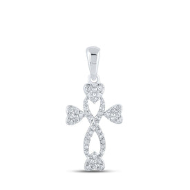 Eternal Love Diamond Heart & Cross Pendant - Splendid Jewellery