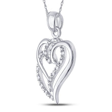 Load image into Gallery viewer, Eternal Love Diamond Heart Pendant  Side View from Splendid Jewellery