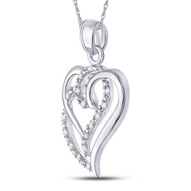 Eternal Love Diamond Heart Pendant  Side View from Splendid Jewellery