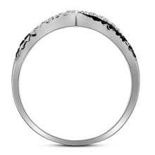 Load image into Gallery viewer, Eternal Love Diamond Heart Ring | 10kt White Gold Womens Round Black Color Enhanced Diamond Infinity Ring 1/3 Cttw - Splendid Jewellery
