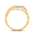 Eternal Love Diamond Heart Ring | 10kt Yellow Gold Womens Round Diamond Infinity Twist Heart Ring 1/10 Cttw Side View 2 from Splendid Jewellery