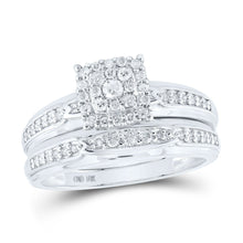Load image into Gallery viewer, Eternal Love Diamond Square Matching Wedding Set - Splendid Jewellery