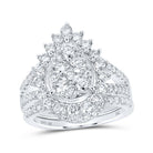 Eternal Love Diamond Teardrop Bridal Wedding Ring Band Set - Splendid Jewellery