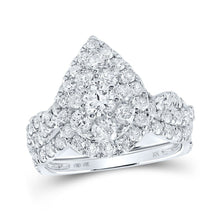 Load image into Gallery viewer, Eternal Love Diamond Teardrop Bridal Wedding Ring Band Set - Splendid Jewellery