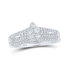 Eternal Love Diamond Teardrop Bridal Wedding Ring Band Set - Splendid Jewellery