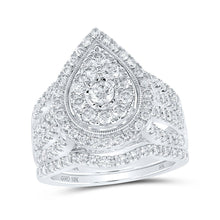 Load image into Gallery viewer, Eternal Love Diamond Teardrop Bridal Wedding Ring Set - Splendid Jewellery