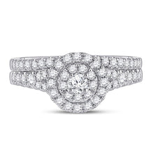 Load image into Gallery viewer, Eternal Love Diamond Wedding Ring Set - Front View