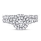 Eternal Love Diamond Wedding Ring Set - Front View
