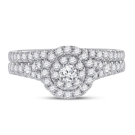 Eternal Love Diamond Wedding Ring Set - Front View