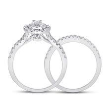 Load image into Gallery viewer, Eternal Love Diamond Wedding Ring Set - Side View