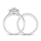Eternal Love Diamond Wedding Ring Set - Side View