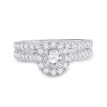 Load image into Gallery viewer, Eternal Love Diamond Wedding Ring Set - Front View
