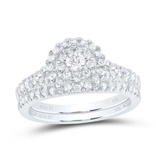 Load image into Gallery viewer, Eternal Love Diamond Wedding Ring Set - Top View