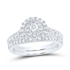Eternal Love Diamond Wedding Ring Set - Top View