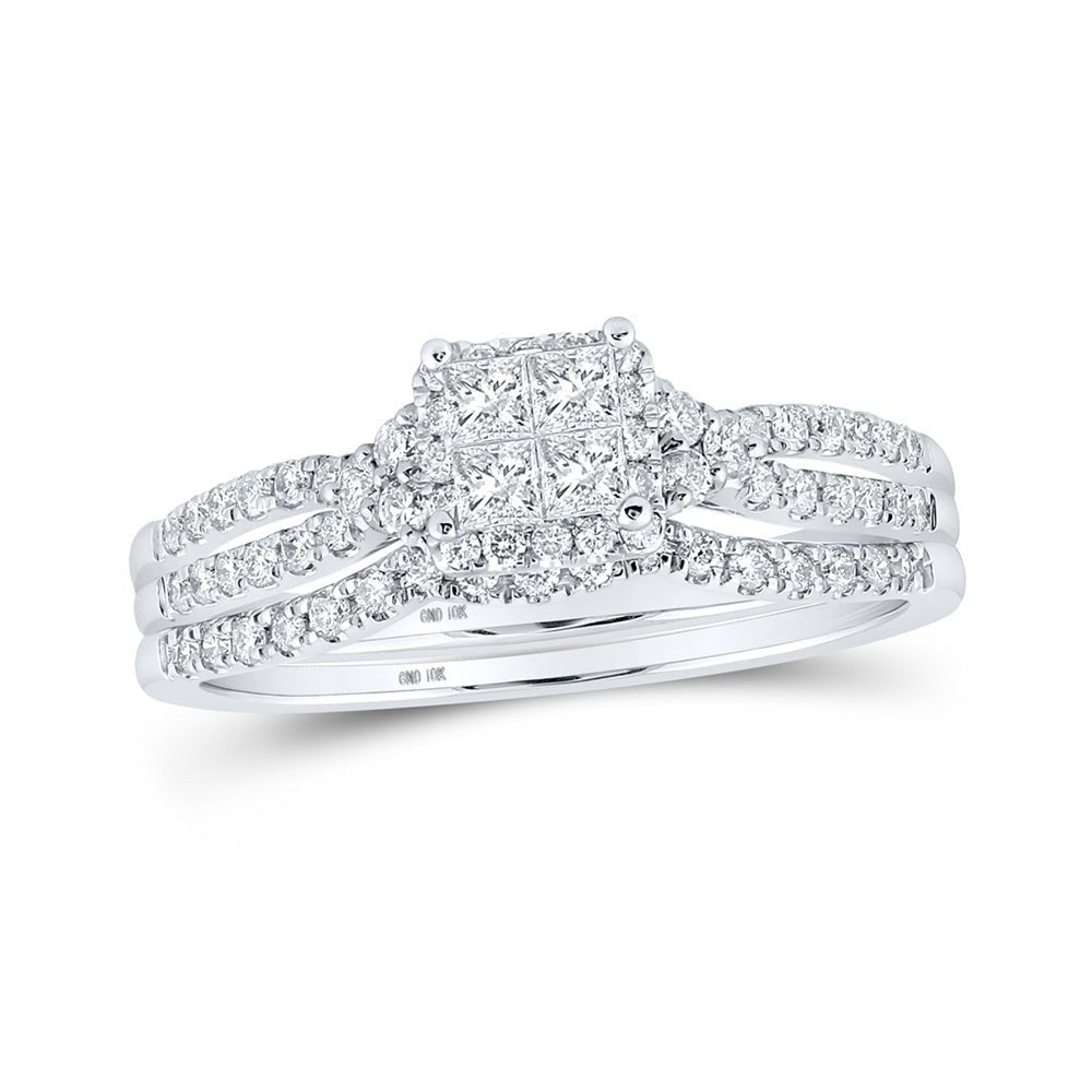 Eternal Love Princess Diamond Bridal Wedding Ring Set - Splendid Jewellery