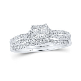 Eternal Love Princess Diamond Bridal Wedding Ring Set - Splendid Jewellery