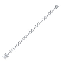 Load image into Gallery viewer, Eternal Love Sterling Silver Diamond Infinity Bracelet  Side View from Splendid Jewellery