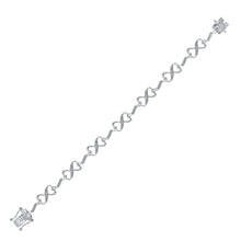 Load image into Gallery viewer, Eternal Love Sterling Silver Diamond Infinity Bracelet - Splendid Jewellery