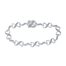 Load image into Gallery viewer, Eternal Love Sterling Silver Diamond Infinity Bracelet  Top View from Splendid Jewellery